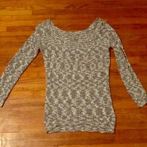 Gray long sleeve sweater - Charlotte Russe